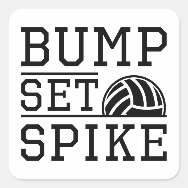 Bump Set Spike Square Sticker (Front)