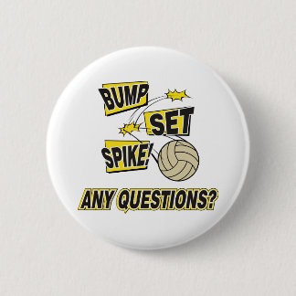 Bump Set Spike Volleyball Gift 2 Inch Round Button