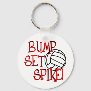 Bump, Set, Spike! Volleyball Keychain