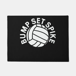 Bump set spike volleyball team doormat