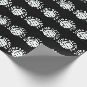 Bump set spike volleyball team wrapping paper