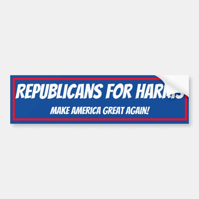 Bumper autocollant républicains pour harris (Devant)