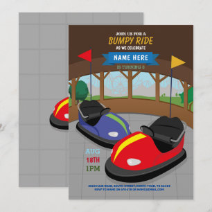 Bumper Cars Invitation Anniversaire Foire aux expo