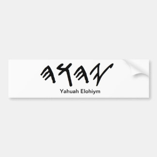 Bumper Stick Paleo Hebrew Father Yahuah Sticker