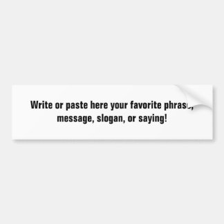 Bumper Sticker