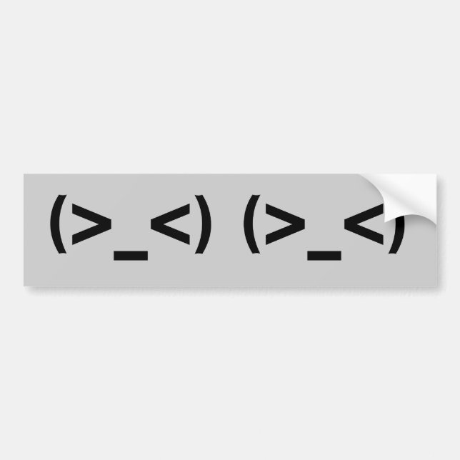 (>_<) (>_<) BUMPER STICKER (Front)