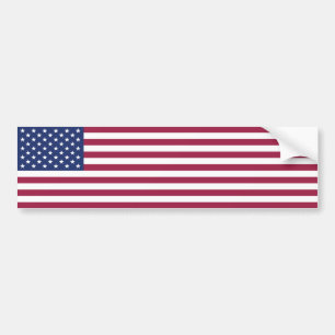 Bumper Sticker American Flag Stretched
