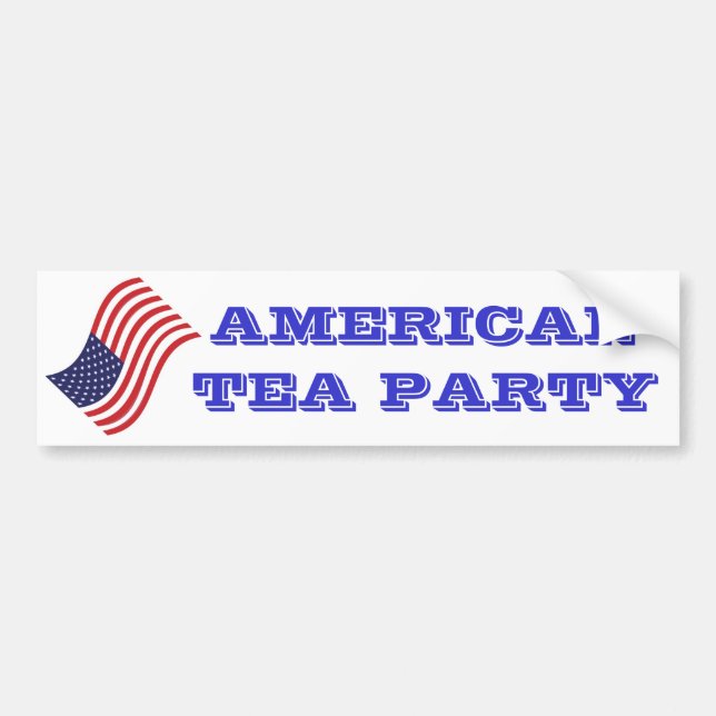 Bumper Sticker-AMERICAN TEA PARTY Sticker (Front)