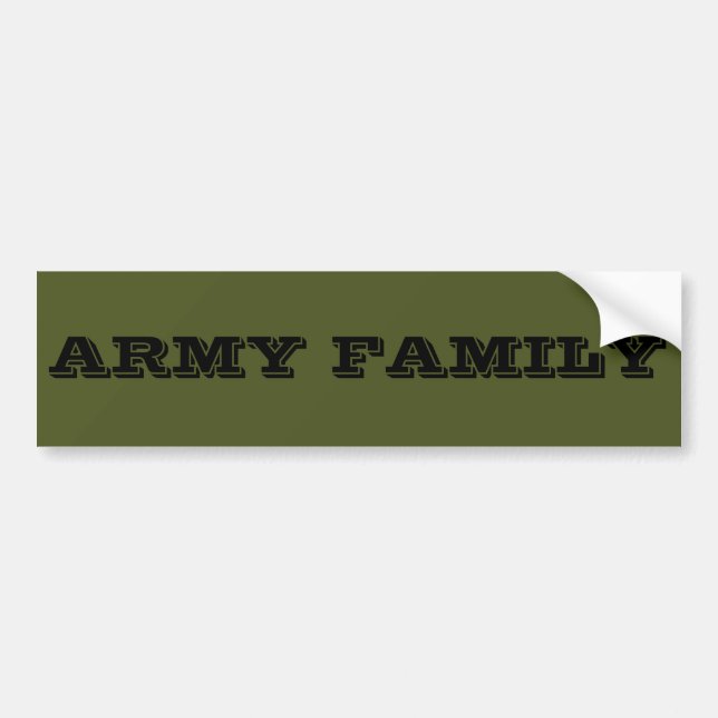 Bumper Sticker Army Family (Front)