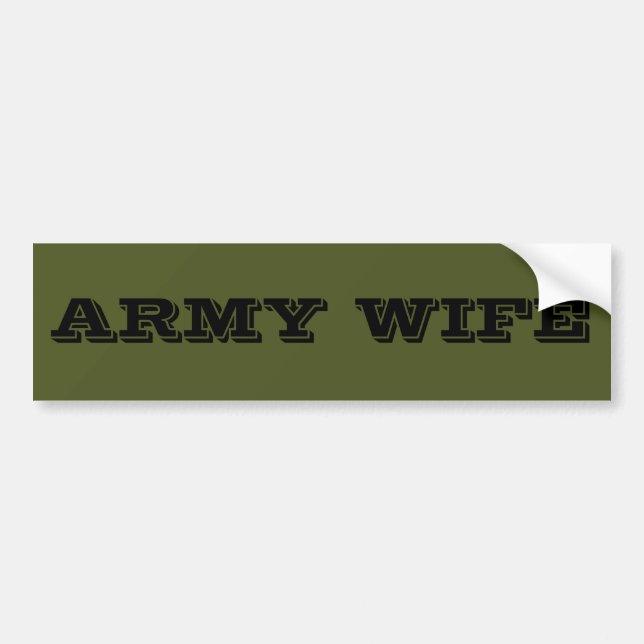 Bumper Sticker Army Wife (Front)