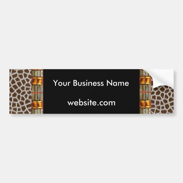 Bumper Sticker Business Animal Print Black White (Front)