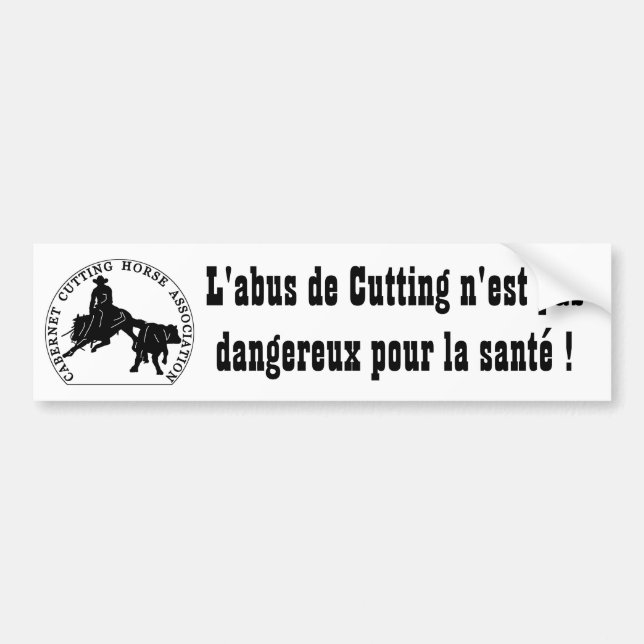 Bumper Sticker Cabernet CHA Blanc Bumper Abus Noir (Front)