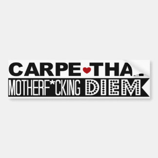 BUMPER STICKER: Carpe That Motherf*cking Diem! Bumper Sticker