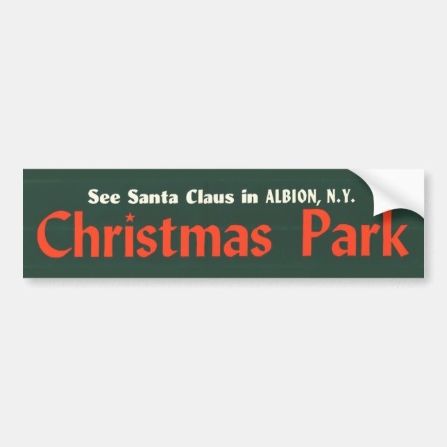bumper-sticker---christmas-park bumper sticker (Front)