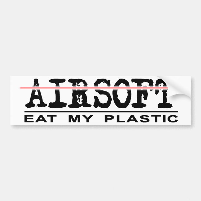 Bumper Sticker- Eat Plastic! Sticker (Front)