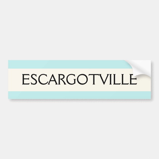 BUMPER STICKER - ESCARGOTVILLE (Front)