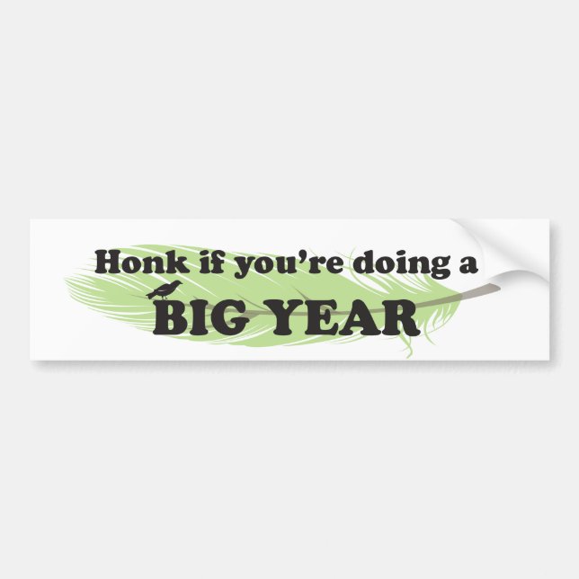 Bumper sticker for birders | Big Year | Feather (Front)