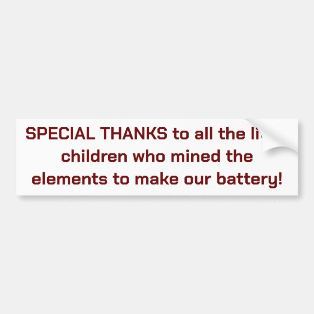 Bumper Sticker for us electric car owners (Front)