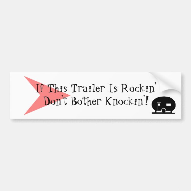 Bumper Sticker Fun Vintage Camper TT Humour (Front)