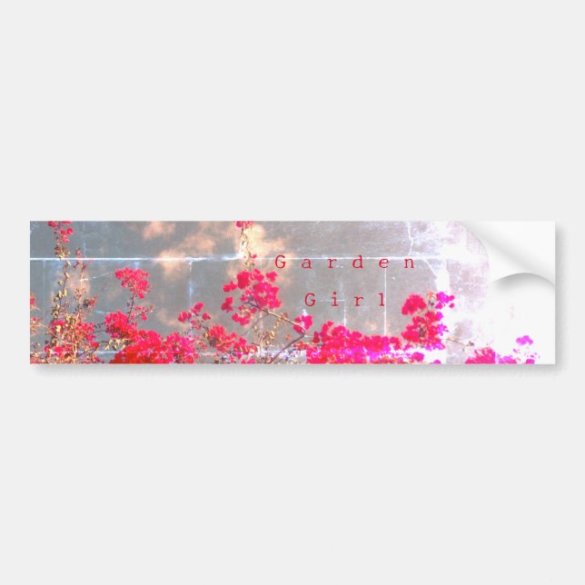 Bumper Sticker Garden Style Girl design (Devant)