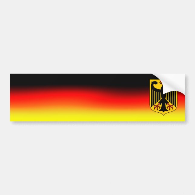 Bumper Sticker German flag colors and coat of arm (Front)