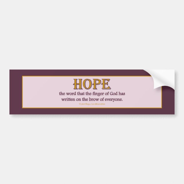 Bumper Sticker: Hope Bumper Sticker (Front)