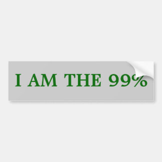 Bumper sticker: I am the 99% Sticker