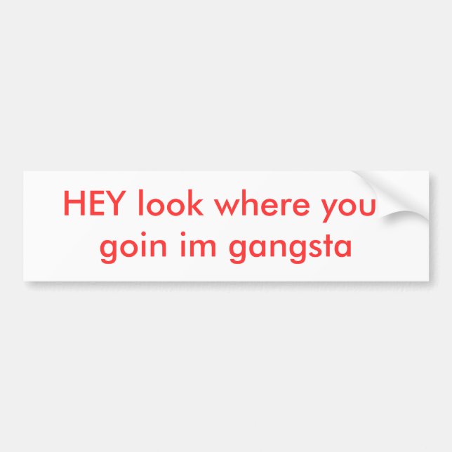 Bumper Sticker insult (Front)