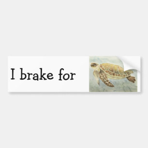 Bumper Sticker - Je freine pour les tortues de mer