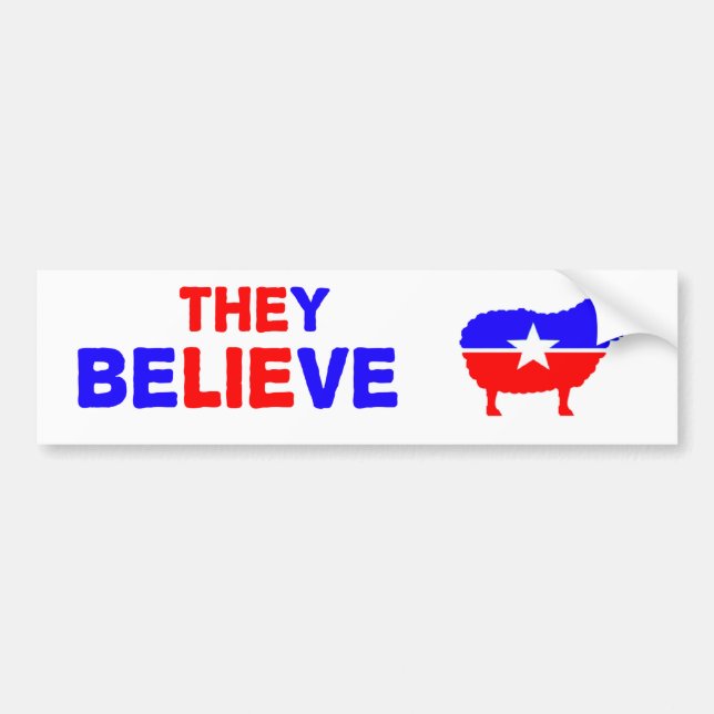 Bumper sticker making fun of the two party system (Front)