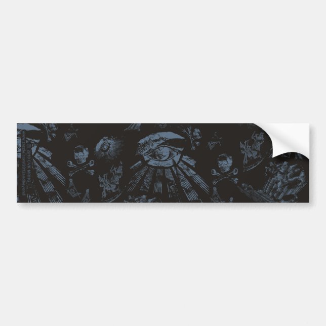 Bumper Sticker Masonic Fantasy Blue (Front)