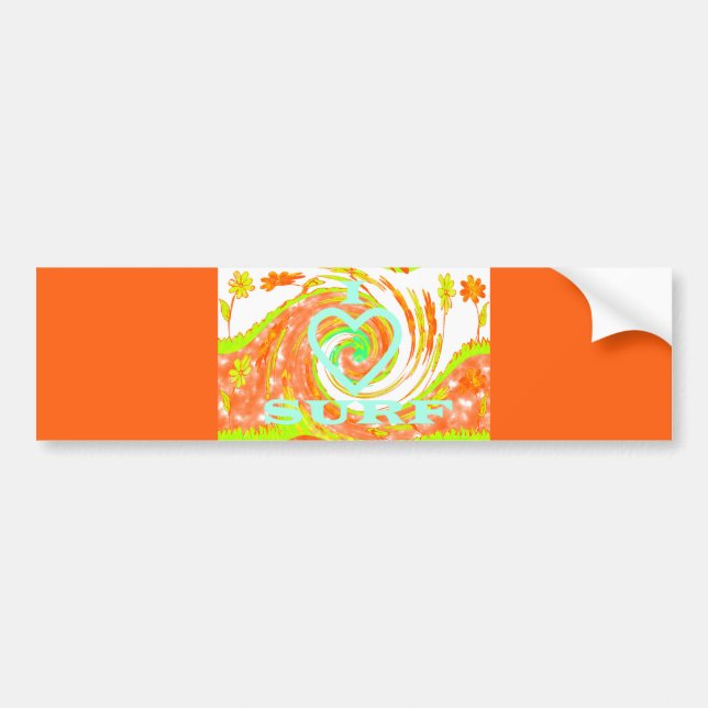 Bumper Sticker Modèle Car Surfer ma vie (Devant)