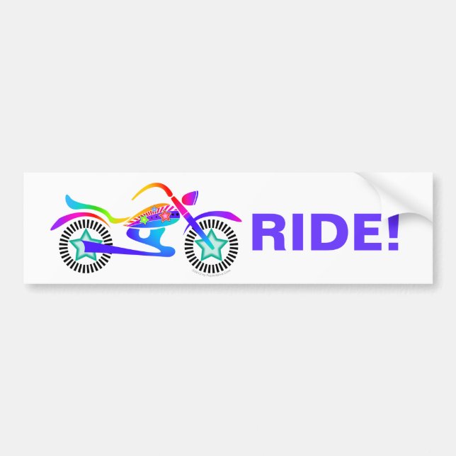 Bumper Sticker Motorcycle Bike Biker (Front)