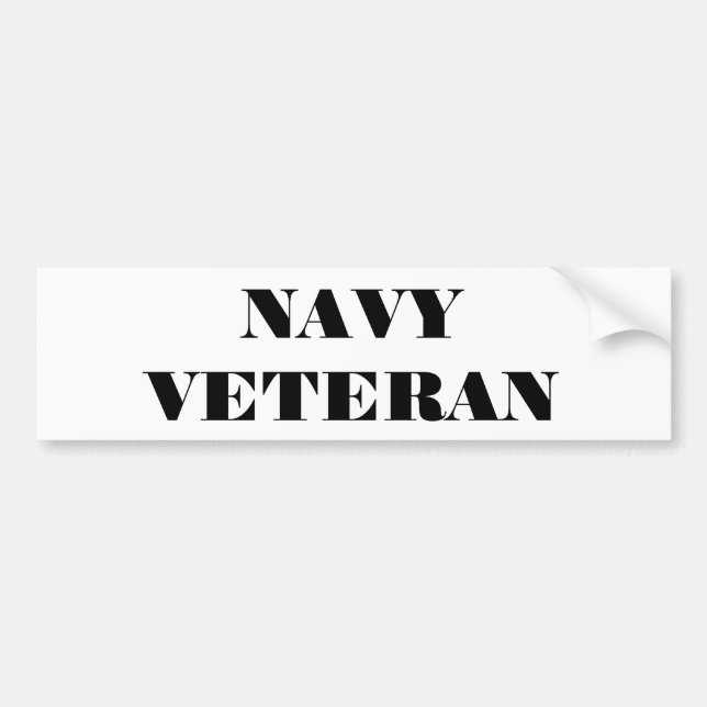 Bumper Sticker Navy Veteran (Front)