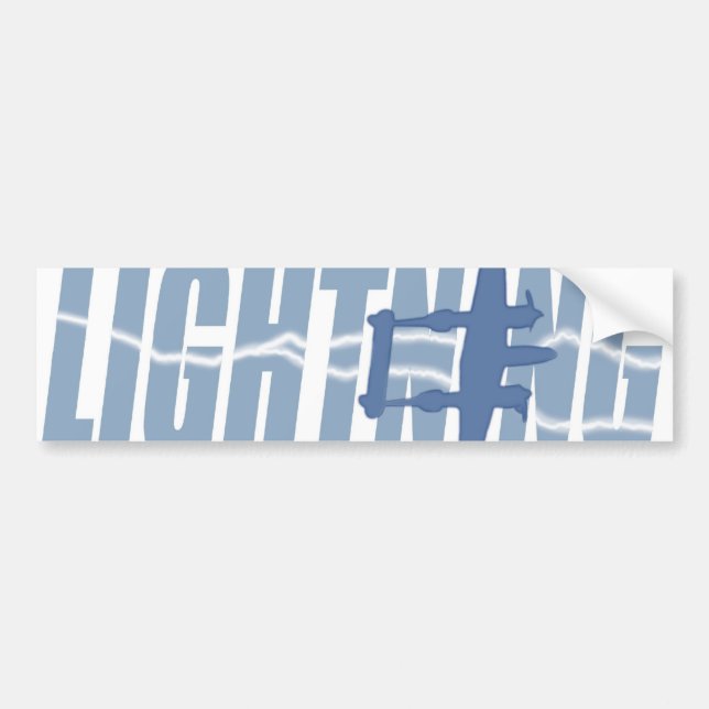Bumper sticker: P-38 Lightning logo Sticker (Front)