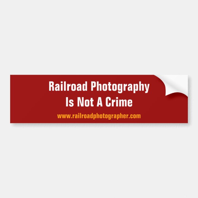 Bumper Sticker - RR Photography Is Not A Crime (Front)