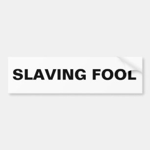 Bumper Sticker Slaving Fool