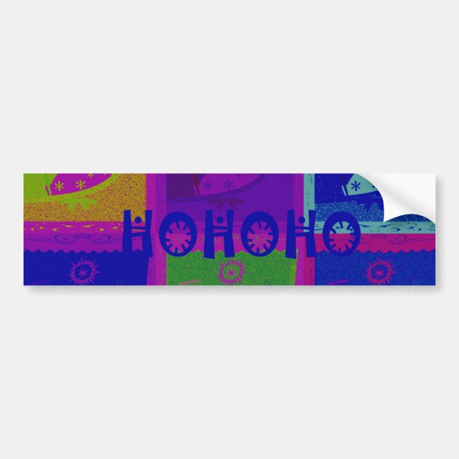 Bumper Sticker Special  Santa HoHoho Pop Art colou (Front)