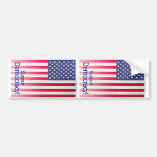 Bumper sticker - Support Democracy vertical Design