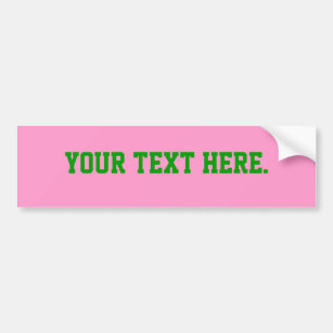 Bumper Sticker Template, Pink FF99CC Background