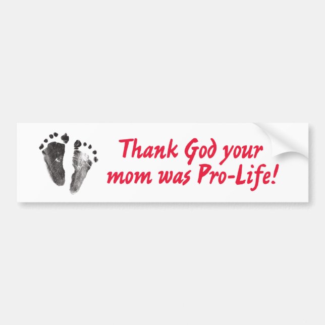 bumper_sticker_thank_God Bumper Sticker (Front)