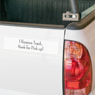 Bumper Sticker Trash Restore Honk