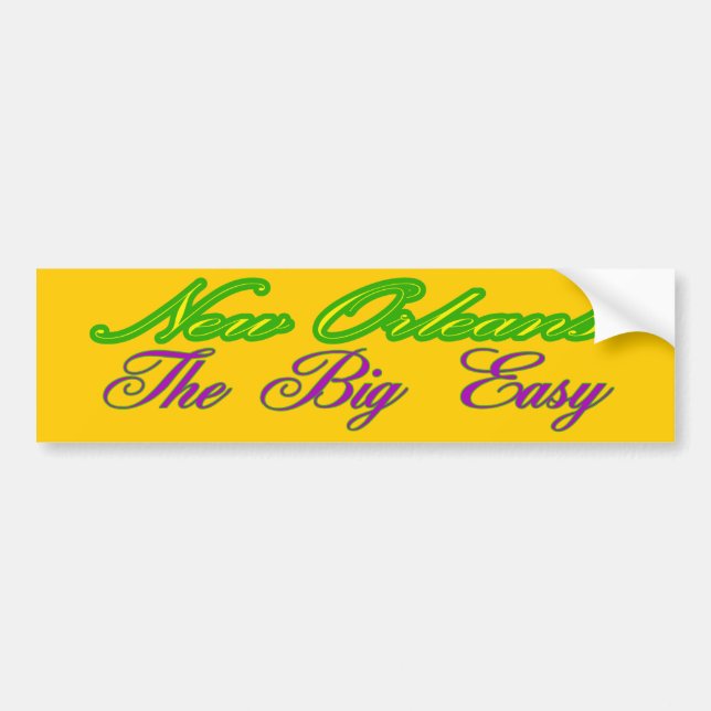 Bumper Sticker Visual Nickname New Orleans Promote (Front)