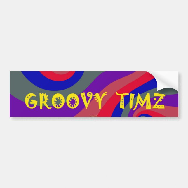 BUMPER STICKERS - GROOVY TIMES - ROCK N ROLL (Front)
