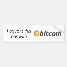 Bumpersticker - I Bought This Car With Bitcoin