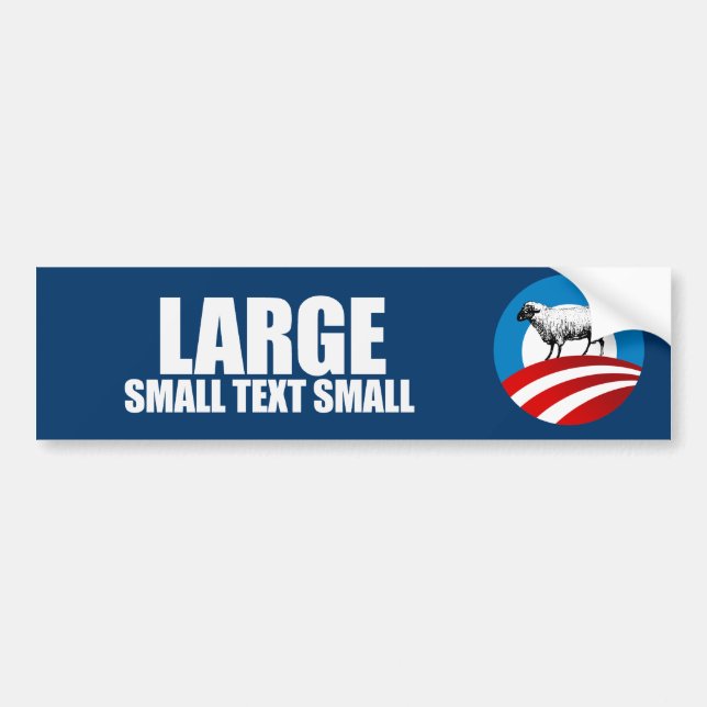 BUMPERTEMPLATE - 2 large and small Bumpersticker Bumper Sticker (Front)