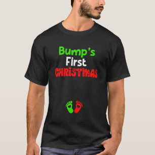 Bump'S First Pregnant Expecting Mom For Christmas T-Shirt