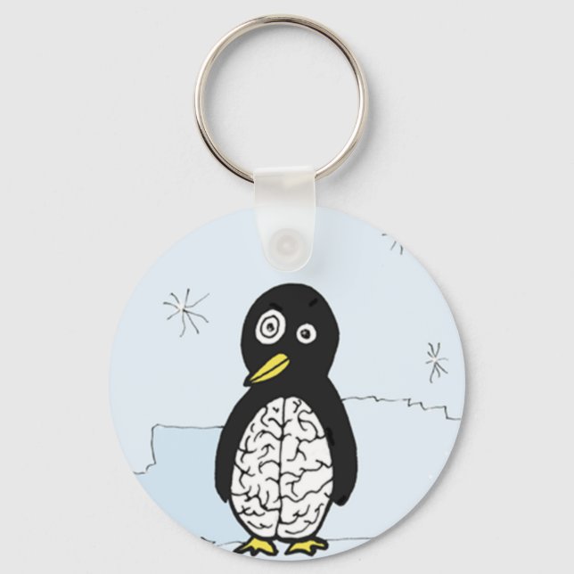 Bumpy Brains Penguin Keychain (Front)