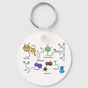 Bumpy Neurotransmitters Keychain