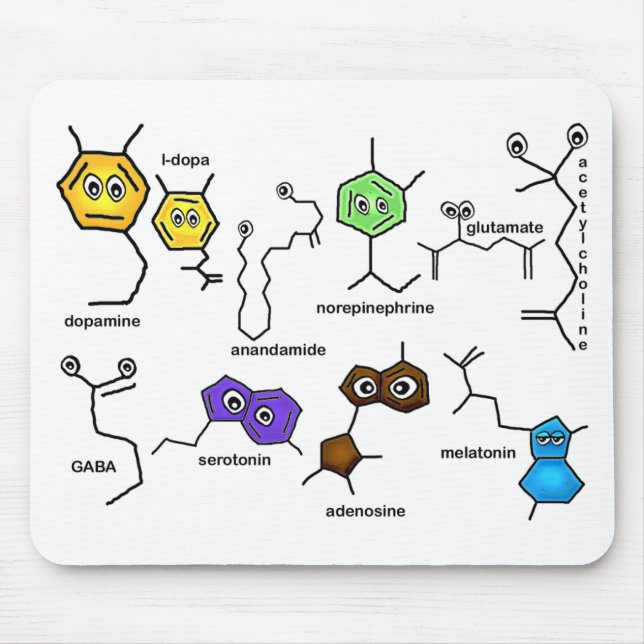 Bumpy Neurotransmitters Mouse Pad (Front)